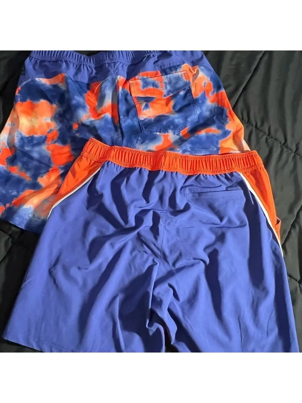 Reebok 2-pc. BUNDLE Orange and Blue Hybrid Shorts Vacation Beach Pool NWOT